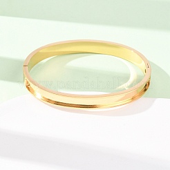 304 Stainless Steel Grooved Bangle Base&nbsp;SA-CBACA70-02G