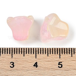 Transparent Spray Paint Glass Beads&nbsp;GLAA-H035-03D