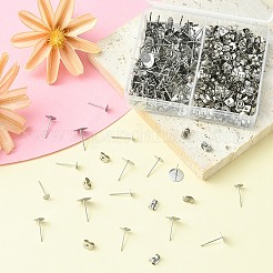 200Pcs 5 Sizes 304 Stainless Steel Stud Earring Findings&nbsp;STAS-YW0001-74P