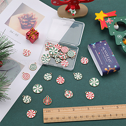 40Pcs 10 Style Christmas Themed Alloy Enamel Pendants&nbsp;ENAM-SC0003-74
