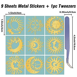 Nickel Metal Waterproof Self-Adhesive Picture Stickers&nbsp;DIY-WH20016-008