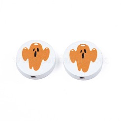 Halloween Printed Natural Wood Beads&nbsp;WOOD-T021-94