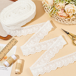 33 Yards Cotton Embroidery Bowknot Lace Ribbons&nbsp;OCOR-WH0045-35A-1