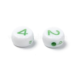 Opaque Acrylic Flat Round Beads&nbsp;SACR-Q100-M034