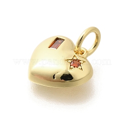 Brass Micro Pave Cubic Zirconia Pendants&nbsp;KK-L225-025G