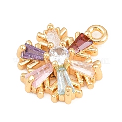 1Pc Brass Cubic Zirconia Charms&nbsp;KK-YW0003-89