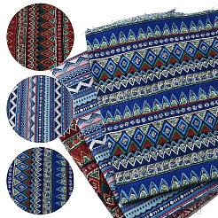 Bohemian Geometric Print Linen Cotton Fabric&nbsp;DIY-FZC0002-05B