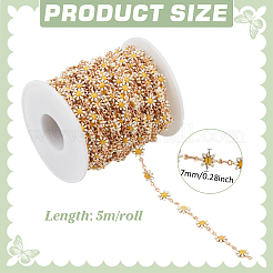 Brass Enamel Link Chains&nbsp;CHC-WH0012-13-1
