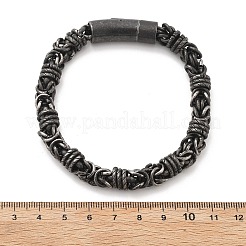 304 Stainless Steel Byzantine Chains Bracelets for Women Men&nbsp;BJEW-A031-04E-AS