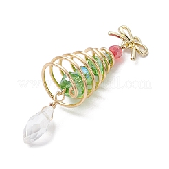 Christmas Theme Copper Wired Glass Pendants&nbsp;PALLOY-JF02861-02