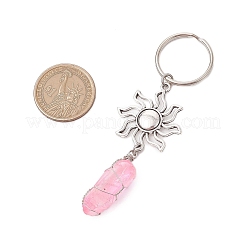 Natural Quartz & Alloy Keychain&nbsp;KEYC-JKC01147