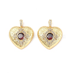 Brass Micro Pave Clear Cubic Zirconia Pendants&nbsp;KK-E068-VF325