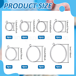 28Pcs 7 Styles Stainless Steel Pendants&nbsp;STAS-GA0002-35