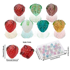 35Pcs 7 Style Handamde Bumpy Lampwork Beads&nbsp;LAMP-CD0001-11