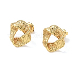 Textured 304 Stainless Steel Stud Earrings for Women&nbsp;EJEW-K333-05G