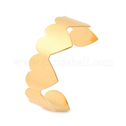 Romantic 304 Stainless Steel Cuff Bangles for Women&nbsp;BJEW-Q045-01G