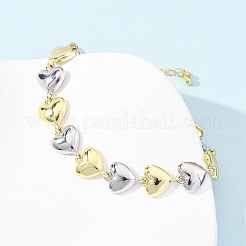 Brass Link Chain Bracelets for Women&nbsp;BJEW-G762-02GP