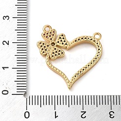 Brass Micro Pave Colorful Cubic Zirconia Connector Charms&nbsp;KK-G483-10G