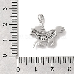 Brass Micro Pave Cubic Zirconia Pendants&nbsp;KK-Z073-17P