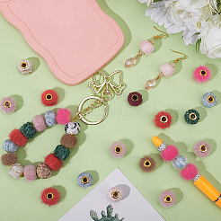 120Pcs 12 Colors Cloth European Beads&nbsp;FIND-PA0001-26