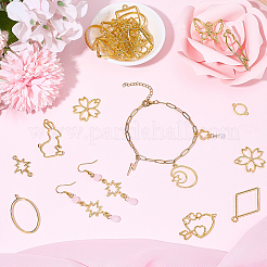 68Pcs 16 Styles Alloy Open Back Bezel Pendants&nbsp;FIND-SP0005-07