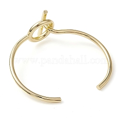 Ring Shape Brass Cuff Bangles&nbsp;BJEW-D039-41G