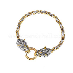 Vintage Alloy Viking Wolf Link Bracelets for Unisex&nbsp;WGCFB12-01