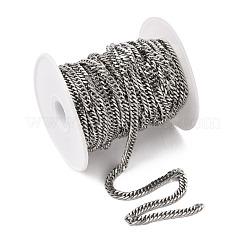 Tarnish Resistant Men's Jewelry Making 304 Stainless Steel Double Link Curb Chains&nbsp;CHS-A003C-1.2mm