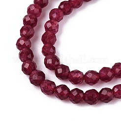 Dyed Natural Ruby Beads Strands&nbsp;G-T143-06
