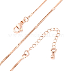 Brass Curb Chains Necklaces for Women&nbsp;NJEW-D302-06RG