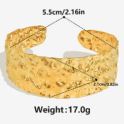 304 Stainless Steel Textured Cuff Bangles for Women&nbsp;MV3709-2