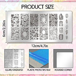 Plastic Nail Art Image Templates&nbsp;AJEW-UN0002-49E