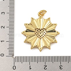 Rack Plating Brass Micro Pave Cubic Zirconia Pendants&nbsp;KK-C074-56G