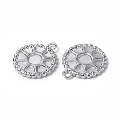Tarnish Resistant 304 Stainless Steel Pendant Cabochon Setting&nbsp;STAS-C066-03P