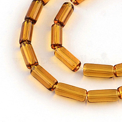 Transparent Glass Bead Strands&nbsp;GLAA-R162-10x4-M
