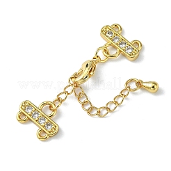 Brass Micro Pave Cubic Zirconia Chain Extender&nbsp;ZIRC-E010-23
