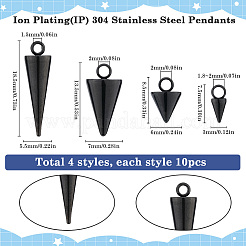 40Pcs 4 Styles Ion Plating(IP) 304 Stainless Steel Pendants&nbsp;STAS-SC0008-75