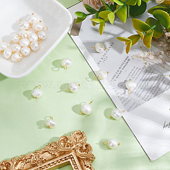 24Pcs Natural Pearl Two Sides Polished Charms&nbsp;PALLOY-HY00055