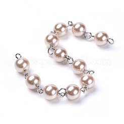 Handmade Dyed Glass Pearl Beaded Chains&nbsp;AJEW-JB00485-02