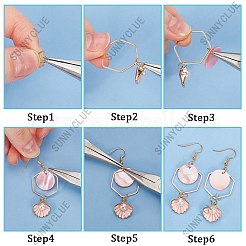 DIY Natural Shell Dangle Earring Making Kit&nbsp;DIY-SC0025-80