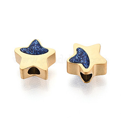 304 Stainless Steel & Enamel Beads&nbsp;STAS-T074-17G