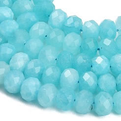 Faceted Dyed Natural White Jade Beads Strands&nbsp;GG-CBAE966-01B-M