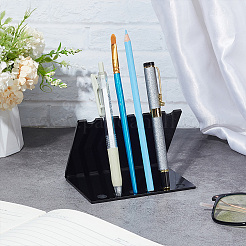 Letter V Shaped Acrylic Pencil & Makeup Brush Holder&nbsp;AJEW-WH0314-480