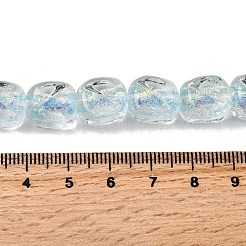 Handmade Foil Lampwork Beads Strands&nbsp;FOIL-C002-01F