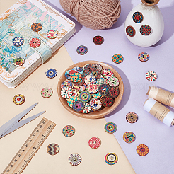 200Pcs 2-Hole Wood Buttons&nbsp;BUTT-UN0001-35B