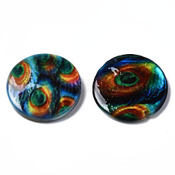 Printed Natural Freshwater Shell Beads&nbsp;X-SHEL-N026-144