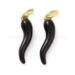 Rack Plating Brass Enamel Charms&nbsp;KK-C008-20G