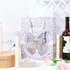 1Pc Butterfly Printed Paper Gift Bags with Ribbon Handles&nbsp;ABAG-SP0001-10B
