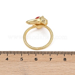 Brass Micro Pave Cubic Zirconia Cuff Rings&nbsp;RJEW-C139-08G