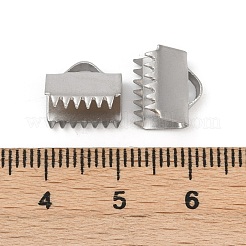 304 Stainless Steel Ribbon Crimp Ends&nbsp;STAS-E471-05J-P